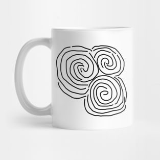 Newgrange Celtic Spiral Irish Line Drawing Mug